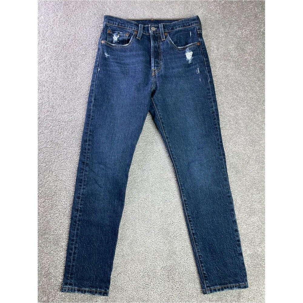 Levi’s 501 Jeans Women’s 26X27 Skinny High Rise Distressed Dark Wash Button Fly